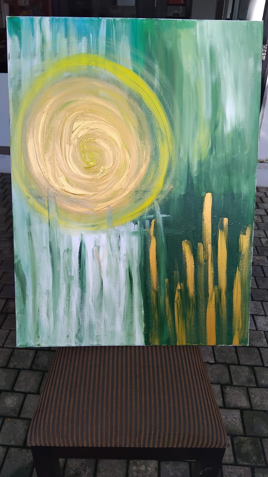 Gold foliage on black