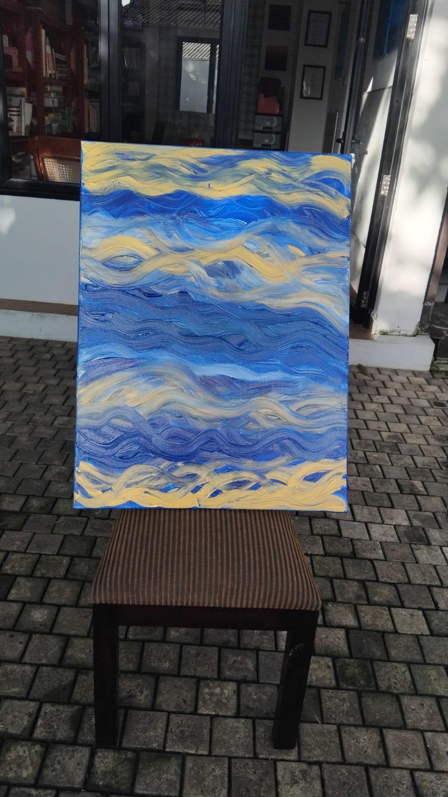 Waves of blues & gold